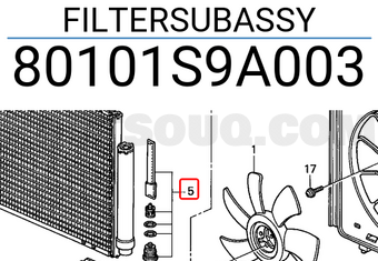 Honda 80101S9A003 FILTERSUBASSY