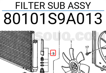 Honda 80101S9A013 FILTER SUB ASSY