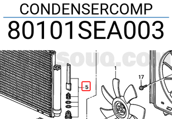 Honda 80101SEA003 CONDENSERCOMP