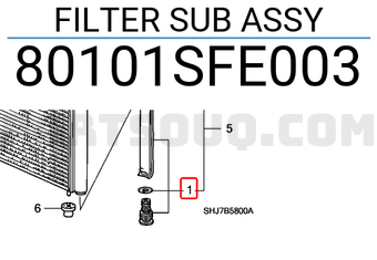 Honda 80101SFE003 FILTER SUB ASSY