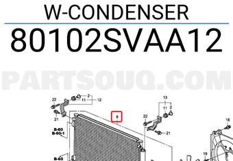 Honda 80102SVAA12 W-CONDENSER