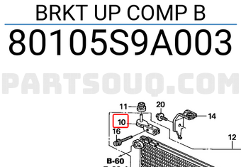 Honda 80105S9A003 BRKT UP COMP B