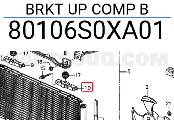 Honda 80106S0XA01 BRKT UP COMP B