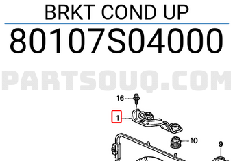 Honda 80107S04000 BRKT COND UP