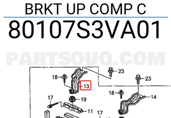 Honda 80107S3VA01 BRKT UP COMP C