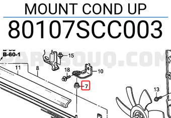 Honda 80107SCC003 MOUNT COND UP