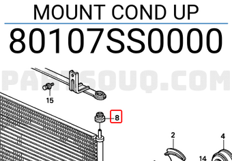 Honda 80107SS0000 MOUNT COND UP
