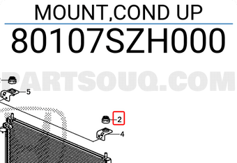 Honda 80107SZH000 MOUNT,COND UP