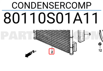 Honda 80110S01A11 CONDENSERCOMP