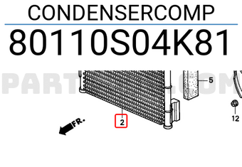 Honda 80110S04K81 CONDENSERCOMP