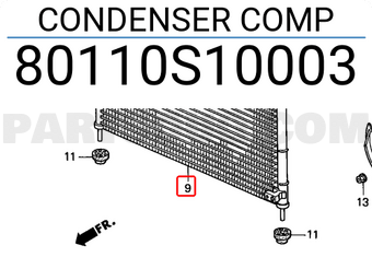 Honda 80110S10003 CONDENSER COMP