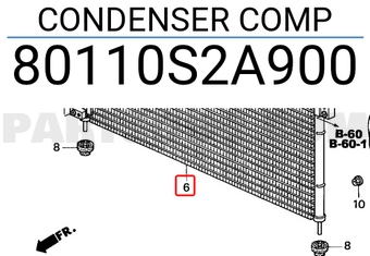 Honda 80110S2A900 CONDENSER COMP