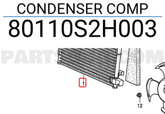 Honda 80110S2H003 CONDENSER COMP