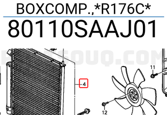 Honda 80110SAAJ01 BOXCOMP.,*R176C*