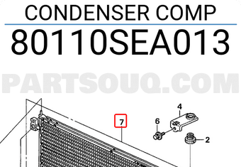 Honda 80110SEA013 CONDENSER COMP