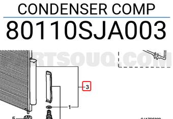 Honda 80110SJA003 CONDENSER COMP