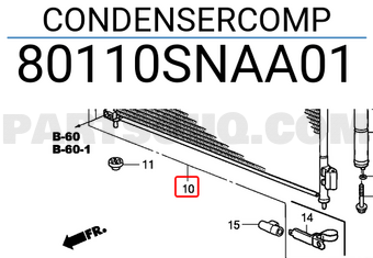 Honda 80110SNAA01 CONDENSERCOMP