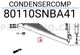 Honda 80110SNBA41 CONDENSERCOMP