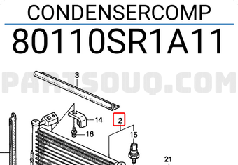 Honda 80110SR1A11 CONDENSERCOMP