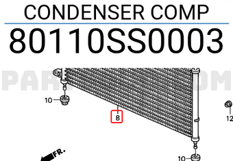 Honda 80110SS0003 CONDENSER COMP