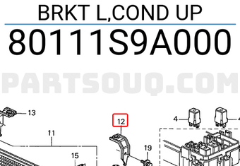Honda 80111S9A000 BRKT L,COND UP