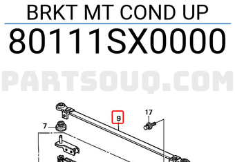 Honda 80111SX0000 BRKT MT COND UP
