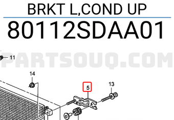 Honda 80112SDAA01 BRKT L,COND UP