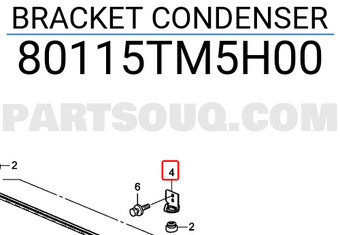 Honda 80115TM5H00 BRACKET CONDENSER