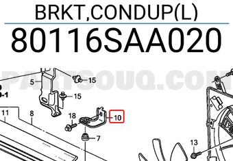 Honda 80116SAA020 BRKT,CONDUP(L)