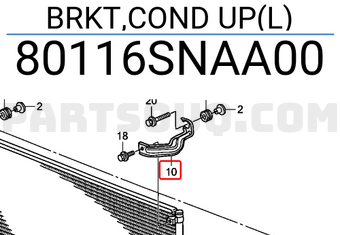 Honda 80116SNAA00 BRKT,COND UP(L)