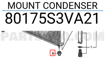 Honda 80175S3VA21 MOUNT CONDENSER