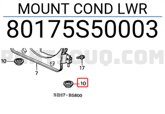 Honda 80175S50003 MOUNT COND LWR