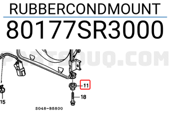 Honda 80177SR3000 RUBBERCONDMOUNT