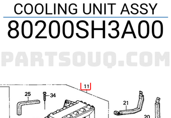Honda 80200SH3A00 COOLING UNIT ASSY