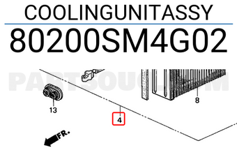 Honda 80200SM4G02 COOLINGUNITASSY