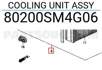 Honda 80200SM4G06 COOLING UNIT ASSY