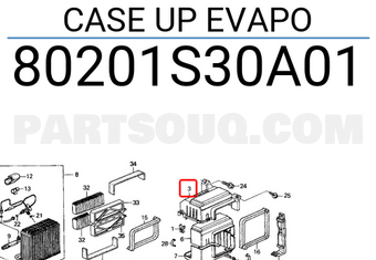 Honda 80201S30A01 CASE UP EVAPO