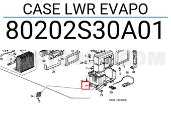 Honda 80202S30A01 CASE LWR EVAPO