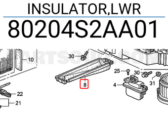 Honda 80204S2AA01 INSULATOR,LWR