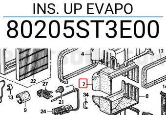 Honda 80205ST3E00 INS. UP EVAPO