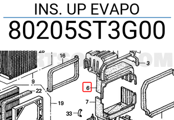 Honda 80205ST3G00 INS. UP EVAPO