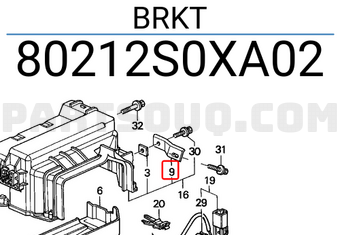 Honda 80212S0XA02 BRKT