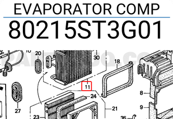 EVAPORATOR COMP 80215ST3G01 | Honda Parts | PartSouq