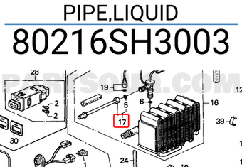 Honda 80216SH3003 PIPE,LIQUID