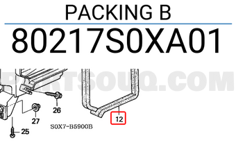 Honda 80217S0XA01 PACKING B