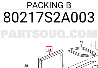 Honda 80217S2A003 PACKING B