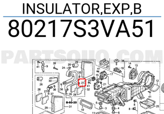 Honda 80217S3VA51 INSULATOR,EXP,B