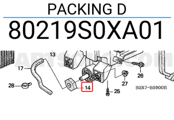 Honda 80219S0XA01 PACKING D