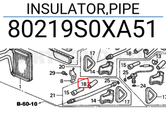 Honda 80219S0XA51 INSULATOR,PIPE