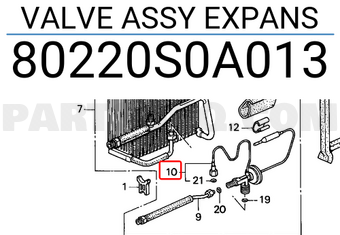 Honda 80220S0A013 VALVE ASSY EXPANS